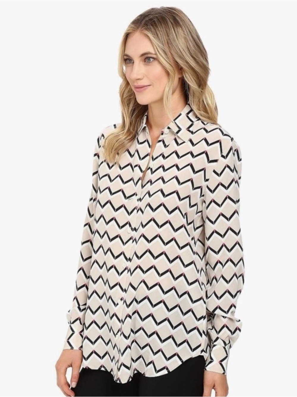 Trina Turk 100% Silk Blouse Size M